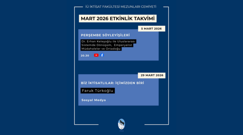 Mart 2026 Etkinlik Takvimi